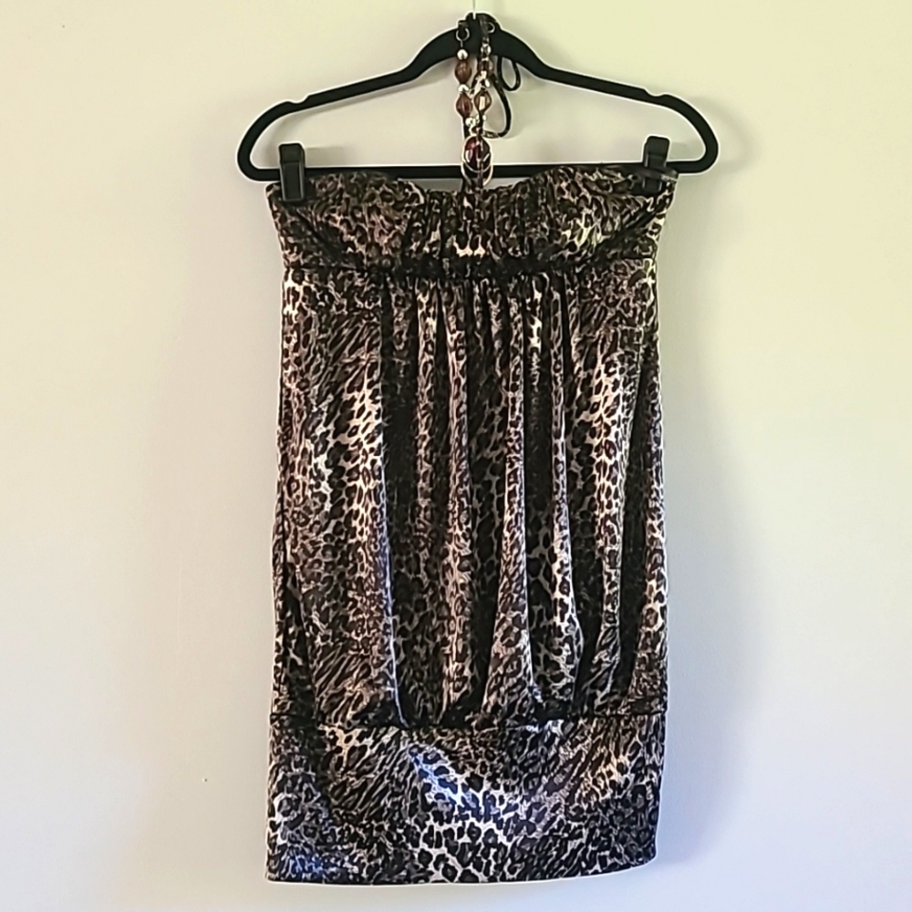 Rampage Leopard Print Mini Dress Size M